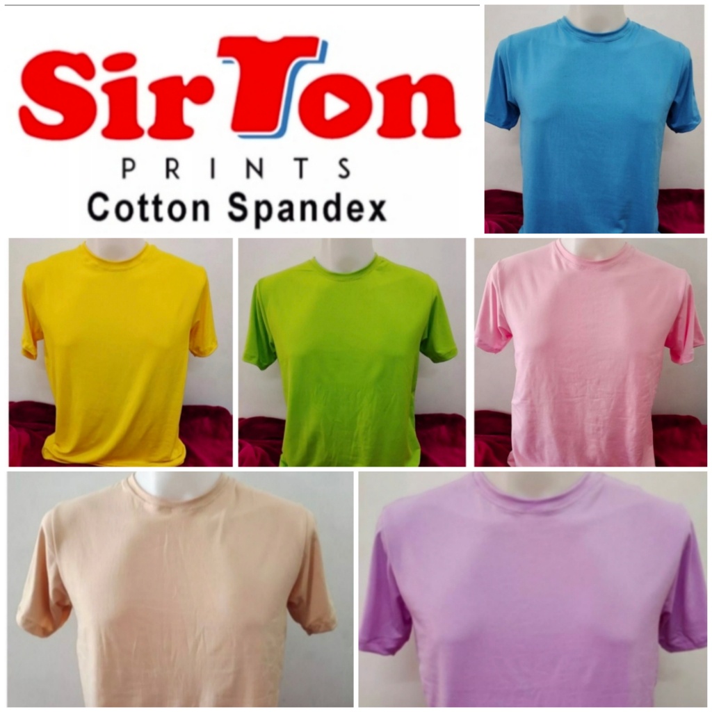 COTTON SPANDEX COLORED TSHIRT Akiztah Atbp. Shopee Philippines