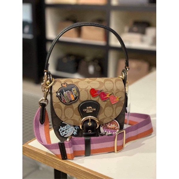 Coach bag with online patches