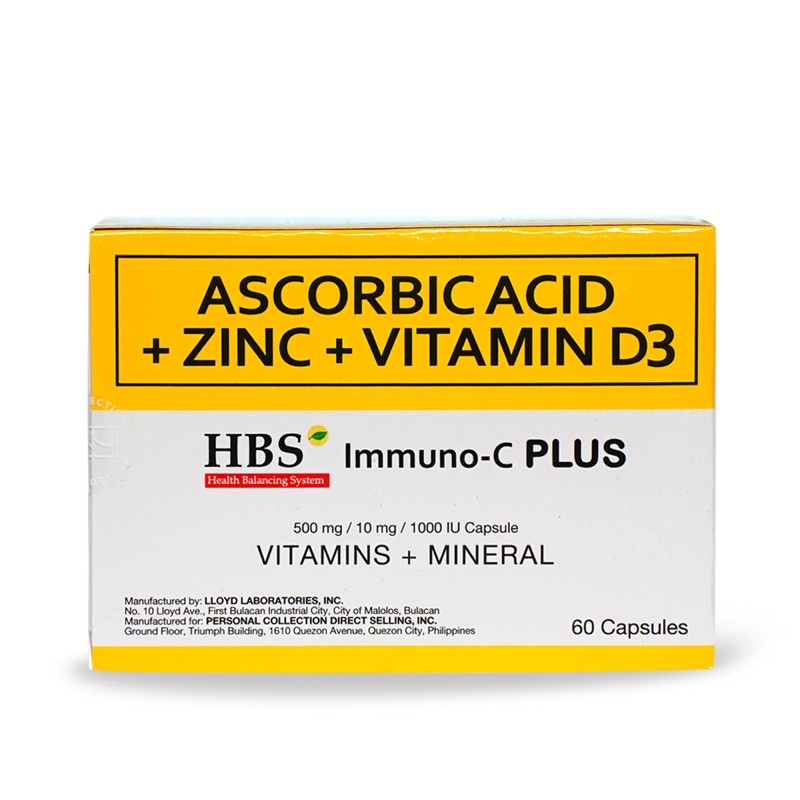 PERSONAL COLLECTION HBS IMMUNOC PLUS Ascorbic Acid + Zinc + Vitamin D3