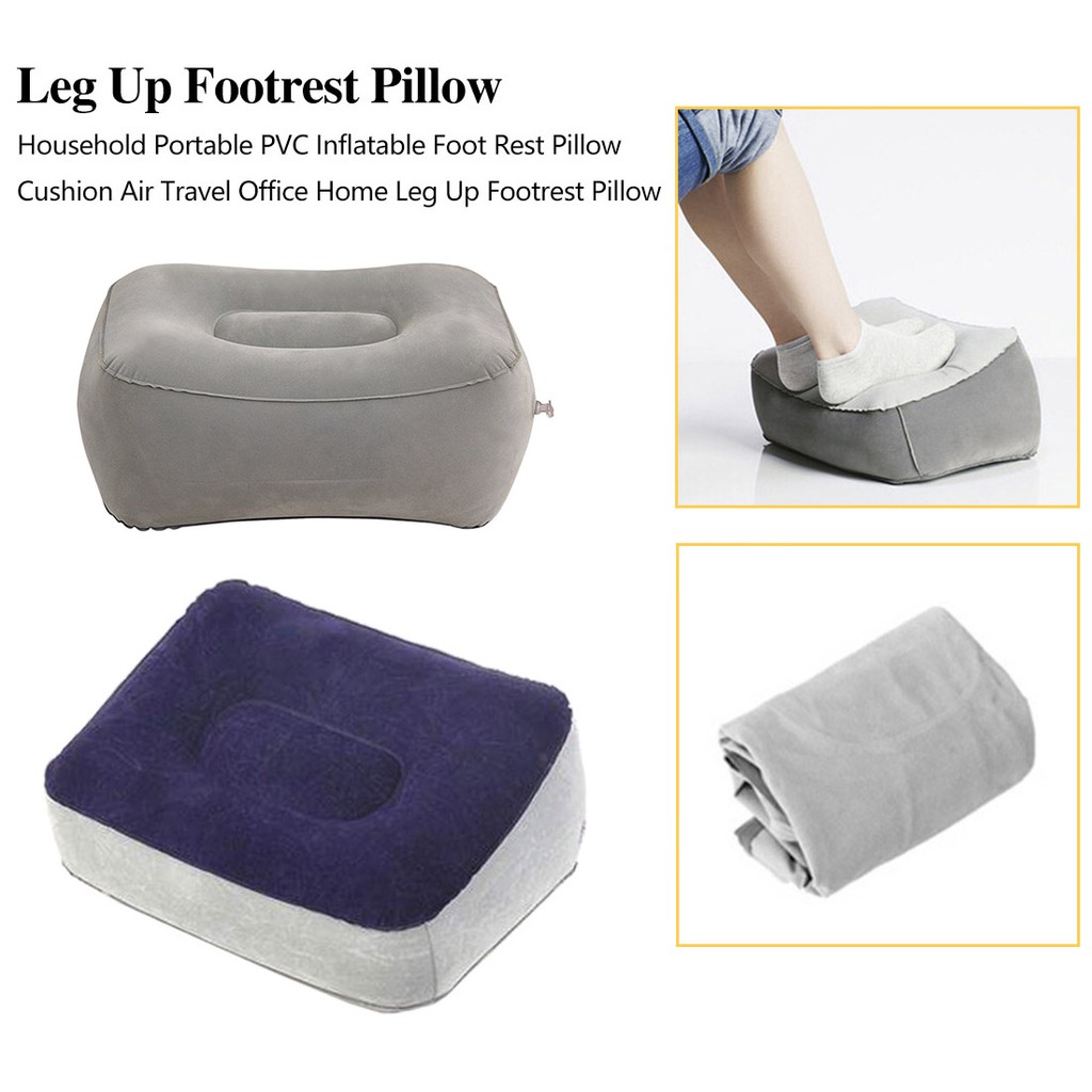 PVC Travel Inflatabl Foot Rest Pillow Portable Office Plane Leg Relief ...