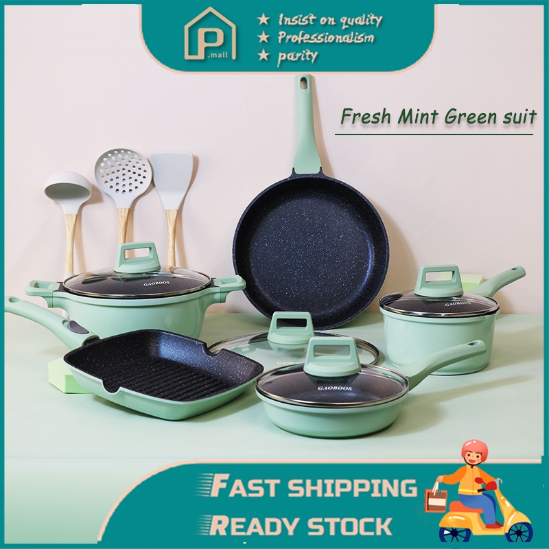 Gaoboos Nonstick Cookware Set Frying Pan Set Egg Pan Suitable for ...