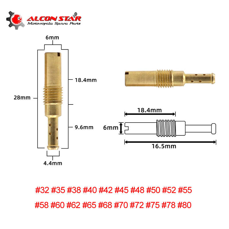 10pcs Motorcycle Carburetor Carb Pilot Jet Slow Jet For Keihin Pwk Pe Fcr Pwm Pj Cvk Koso Oko