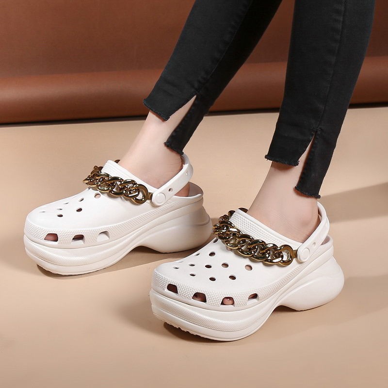 Crocs bae clog white with chain price hot sale