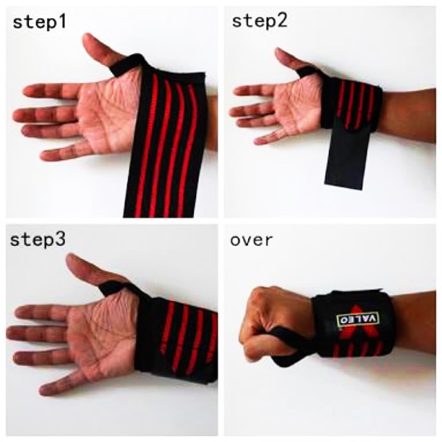 Valeo Wrist palm grip strap ankle workout exercise support arm wrap hand weightlifting belt