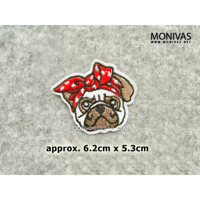 Pug w Ribbon Iron On Patch DIY Dog Embroidery Repairing Badge | Shopee ...