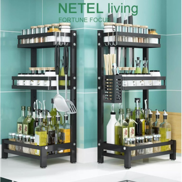 GDS #Kitchen Rack Kitchen Accessories Rak Dapur Kitchen Organizer Spice ...