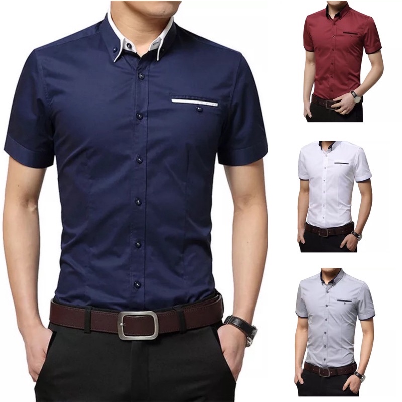 NP Men's Polo Short Sleeve Slim Fit Polo Shirt | Shopee Philippines