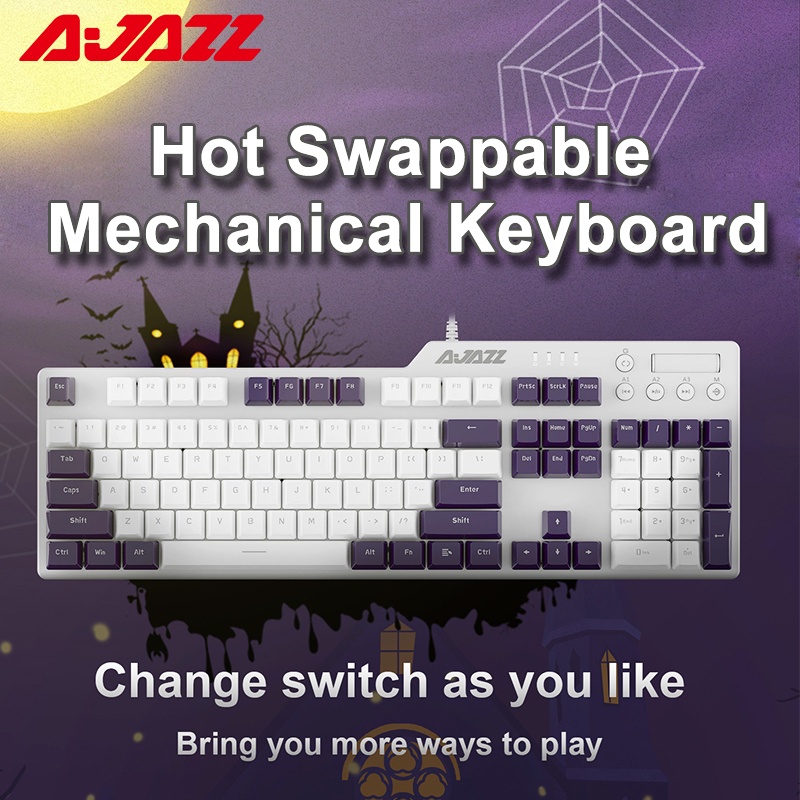 AJAZZ AK35I Hot Swap Mechanical Keyboard 104 Key Antighosting