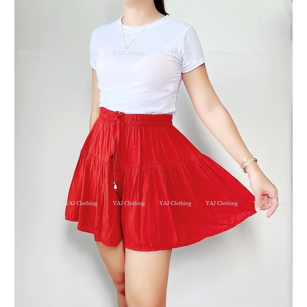 YAJ Summer SKORTS Challis Flowy SHORTS Shopee Philippines