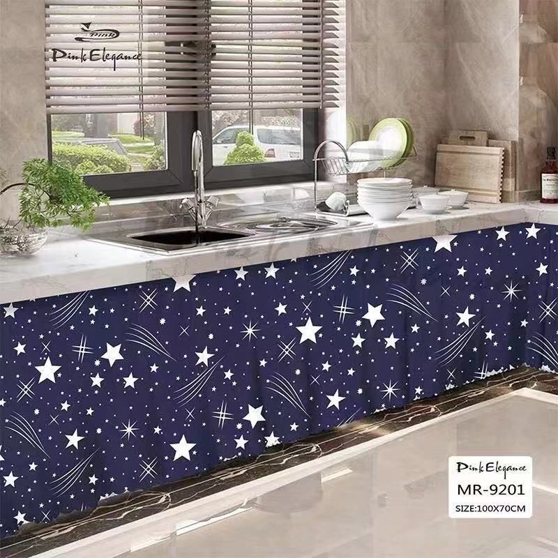 2023 New Designs Kitchen sink curtain lababo curtain 100cm*70cm 1pc ...
