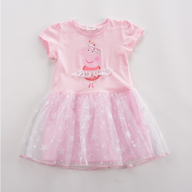 2022 New Children's Summer Dress Princess Star Mesh Skirt Cartoon