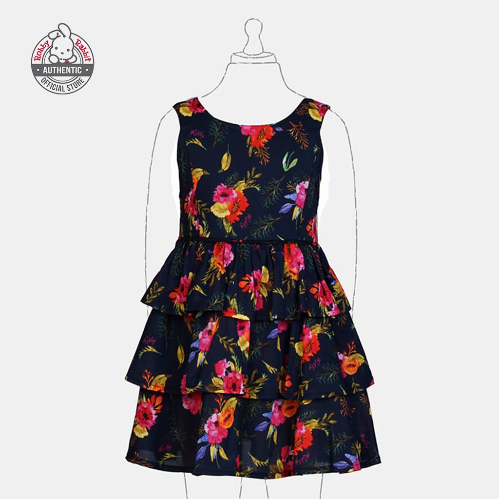 Robby Rabbit Pretty Blooms Dress (Navy Blue) | Shopee Philippines