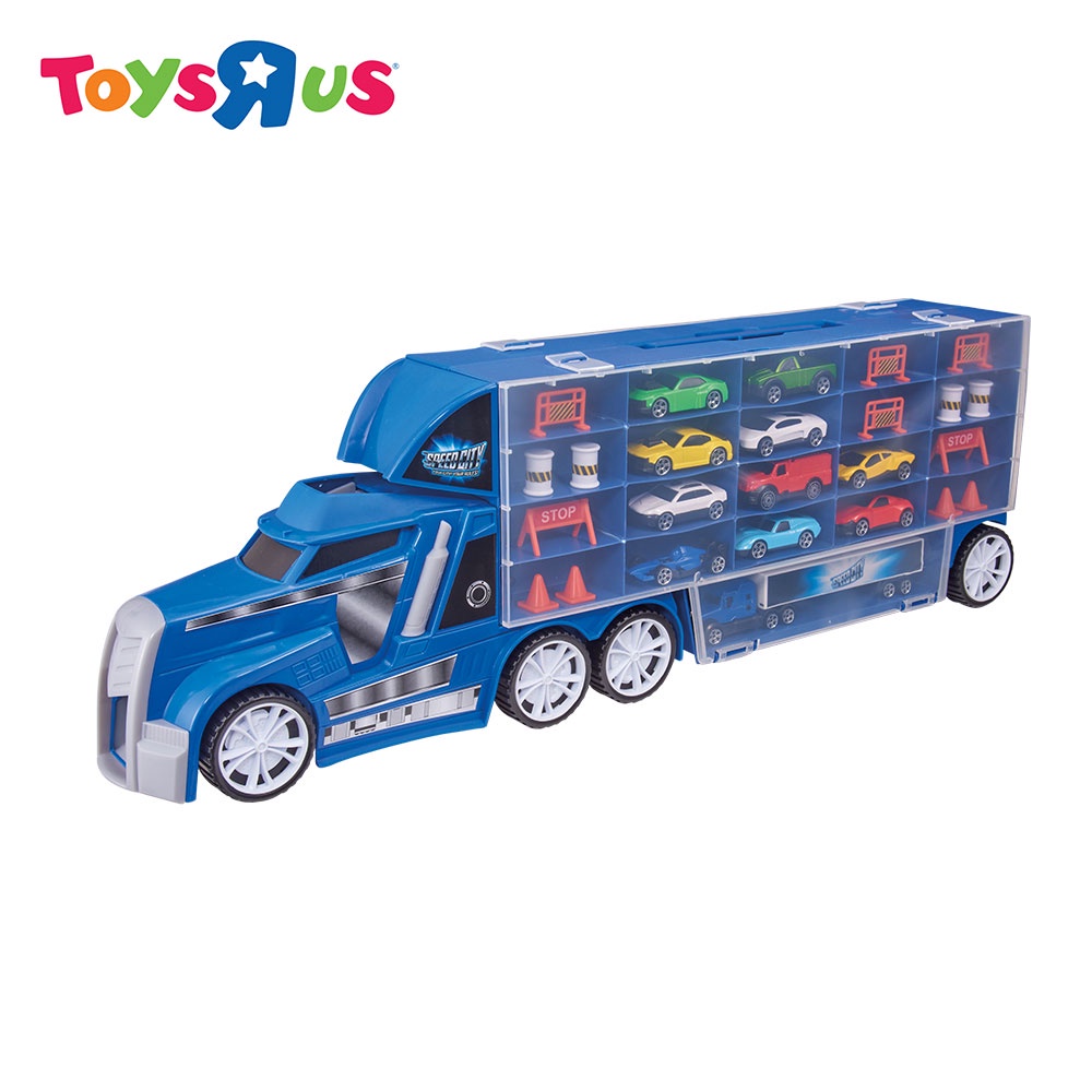 Speed City Stunt Transporter with 11 Vehicles (Blue) | Shopee Philippines