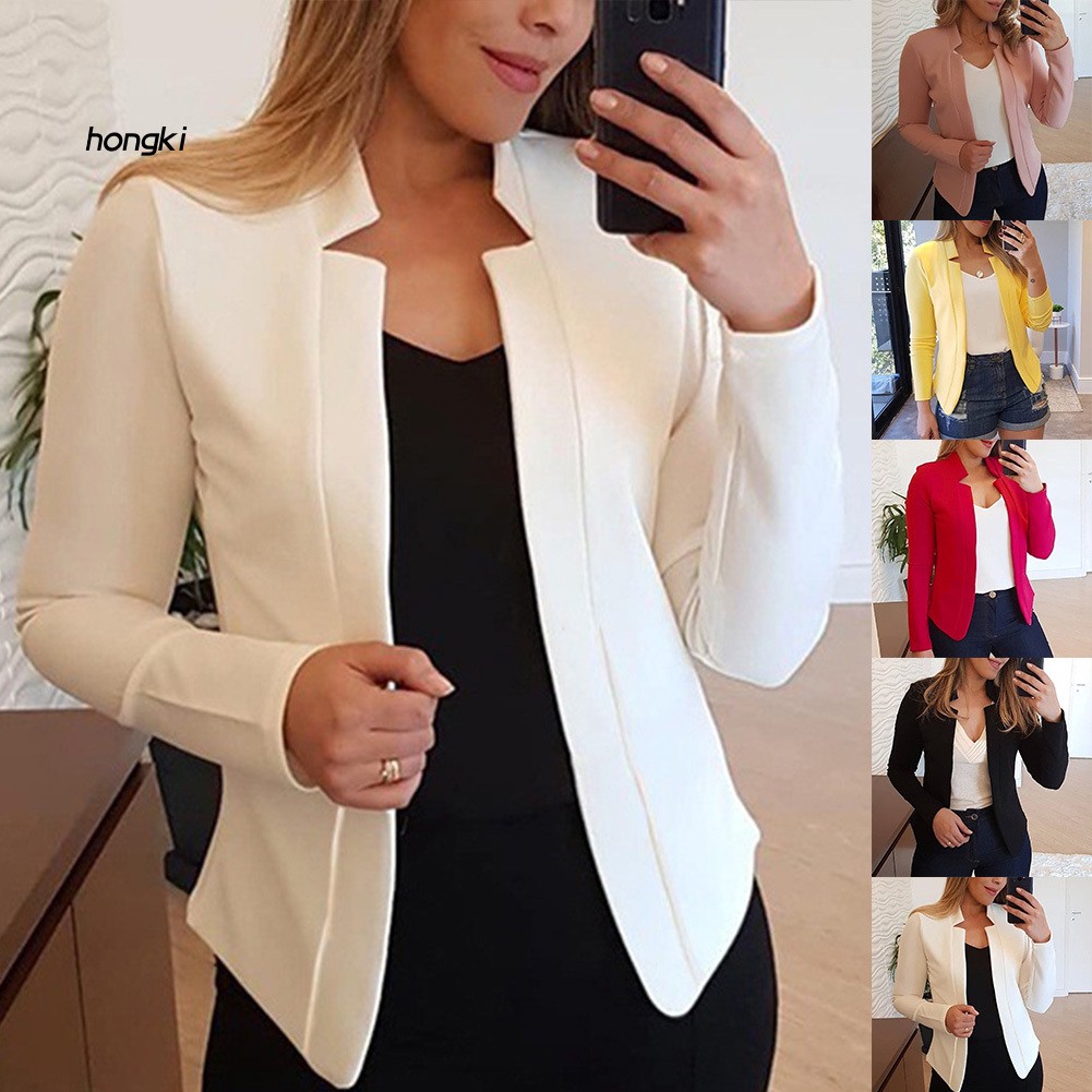 Womens blazer hot sale without collar