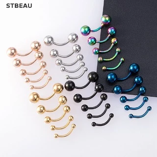 Stainless Steel 3mm Cone Eyebrow Piercing Curved Barbell Lip Ring Snug  Daith Helix Rook Earring lip belly eyerbow bar body pierc