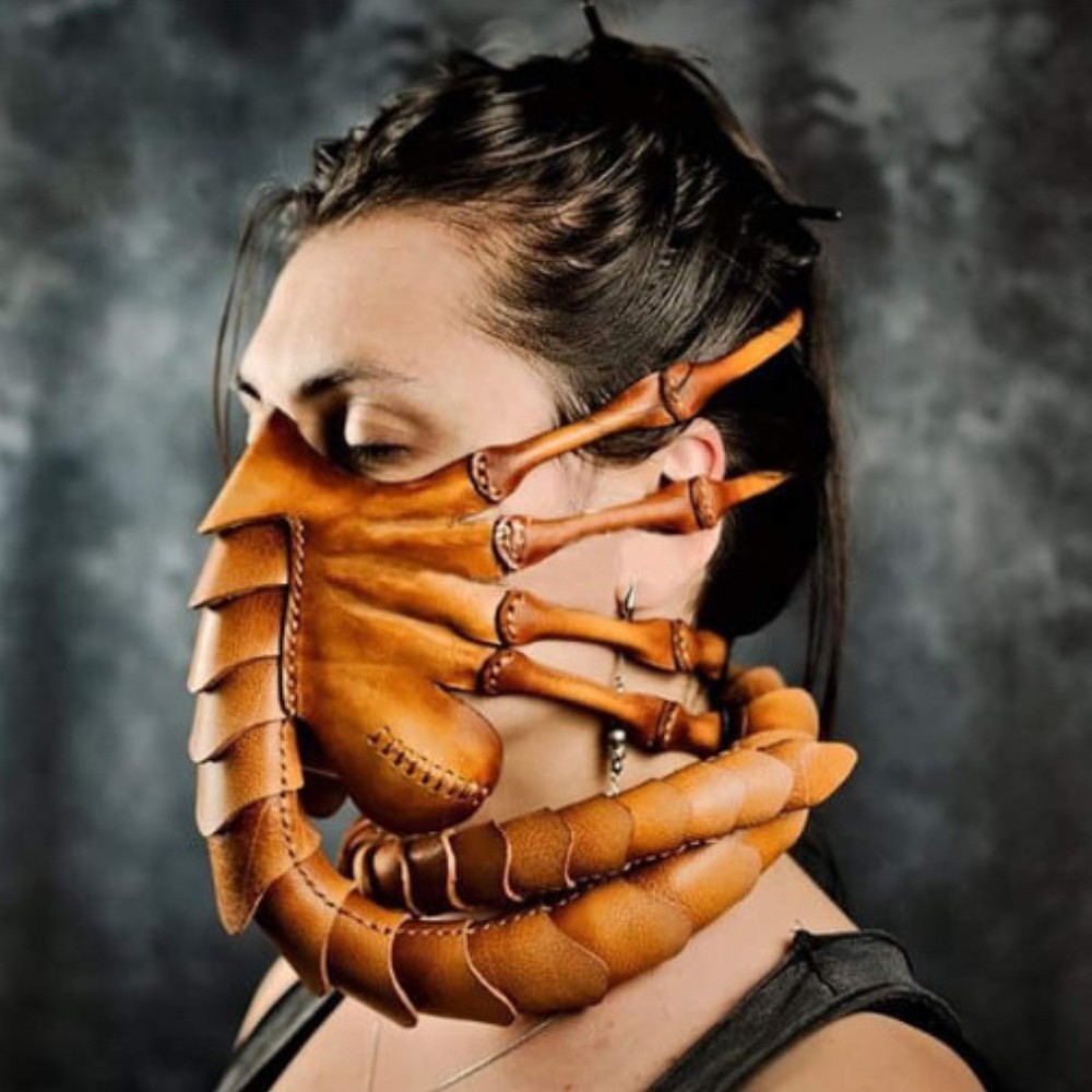 Halloween Scary Scorpion Mask Alien Claws Insect Xenomorph Hugger Face ...