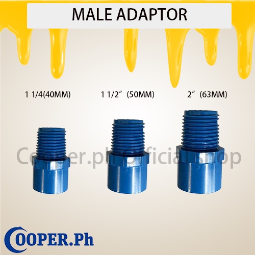 goflex male adaptor PVC water blue piping system (1&1/2