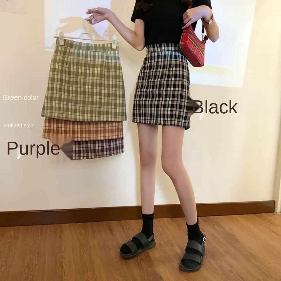 Checkered shop skirt shopee