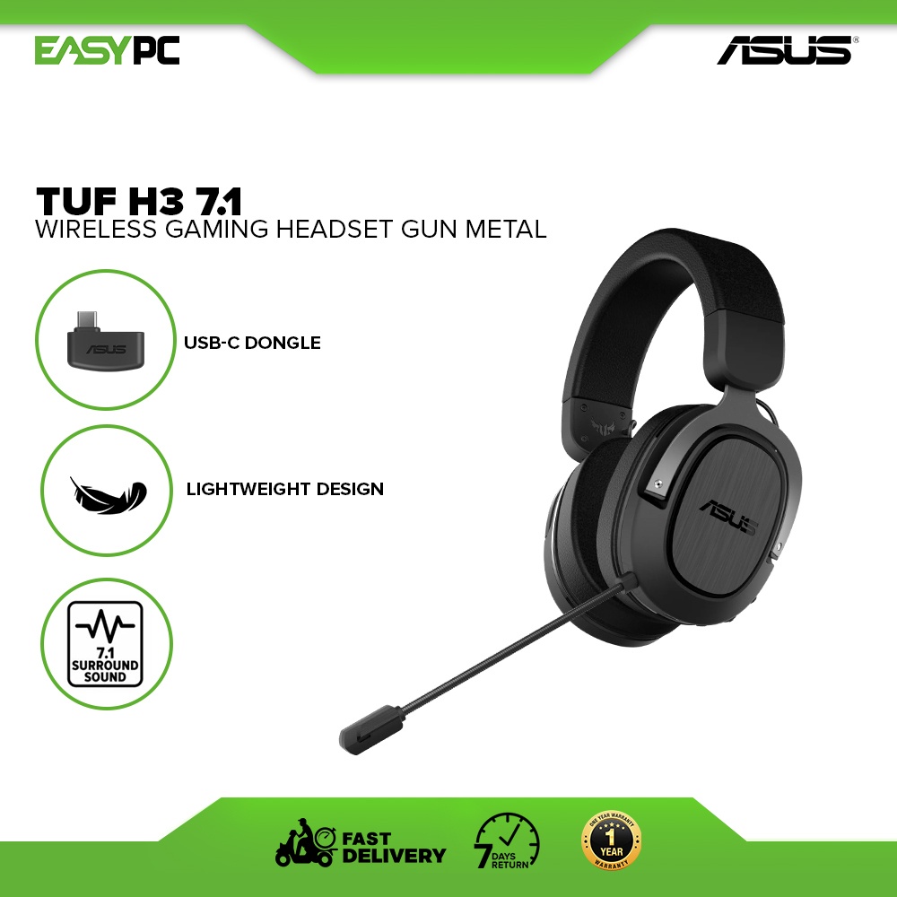Easy PC | ASUS TUF H3 7.1 Wireless Gaming Headset| Black| Lightweight ...