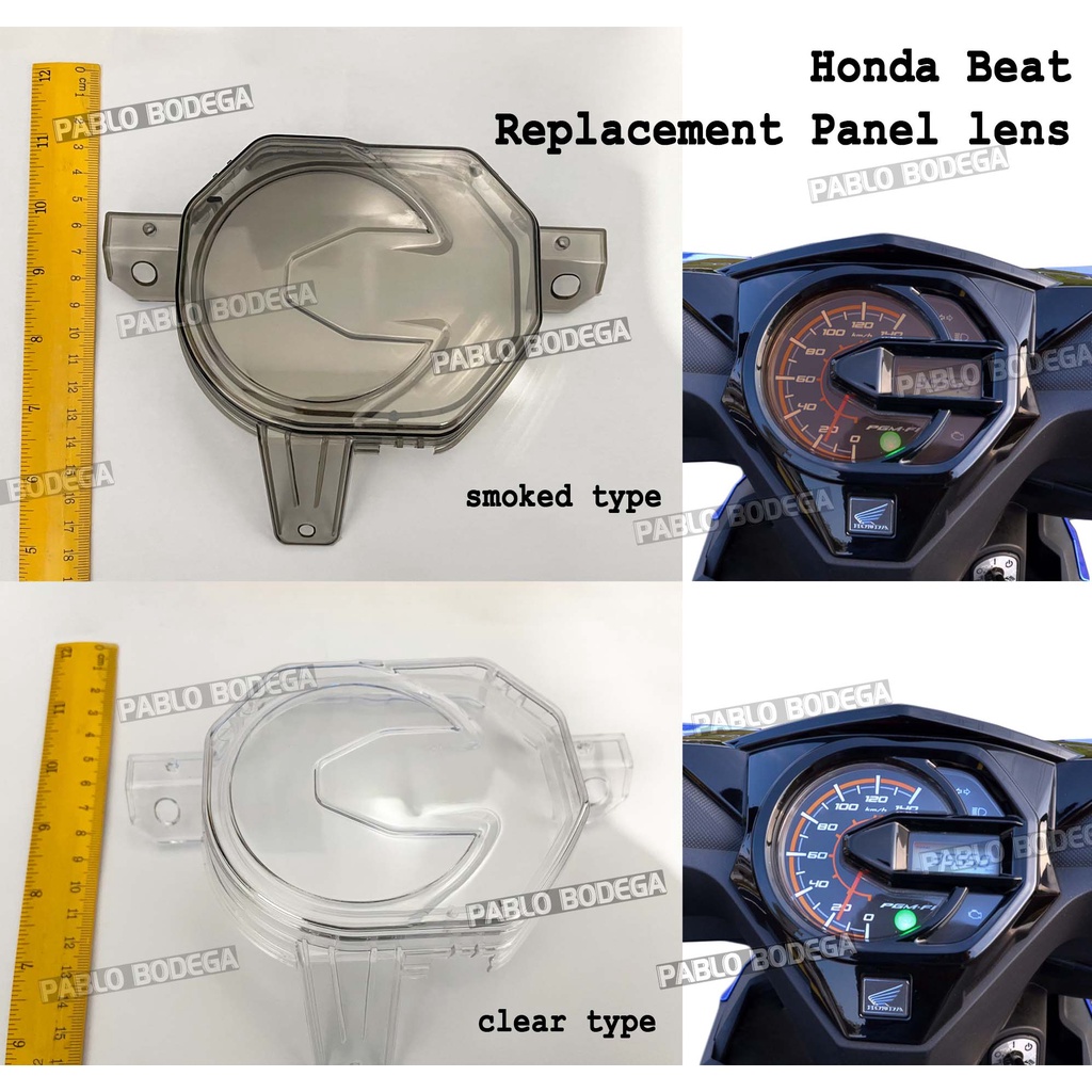 Honda Beat Fi Speedometer panel lens replacement CLEAR/ SMOK3D Plug and