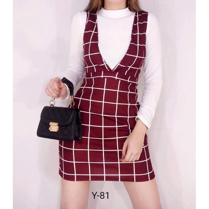 Candice Plain Plaid Fingham Checkered Cotton Crepe Longsleeves Inner ...