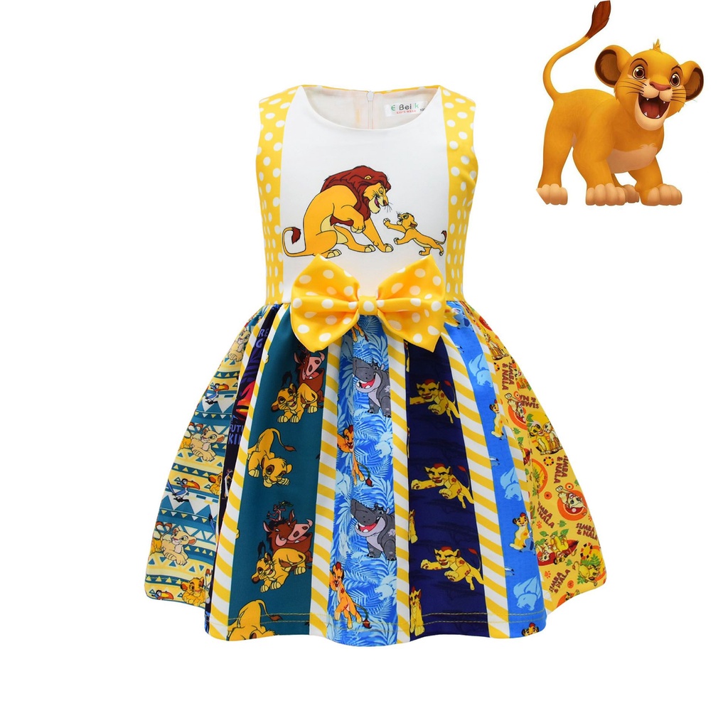 The Lion King Simba Cosplay Princess Dress Sleeveless Girls Halloween ...