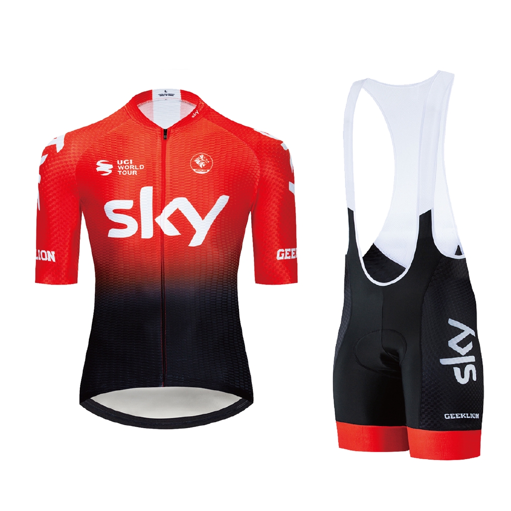 READY STOCK READY STOCK SKY Team Bike Cycling Jersey Set Short Sleeve Breathable Bicycle Shirts Gel Padded Bib Sho Shopee Philippines