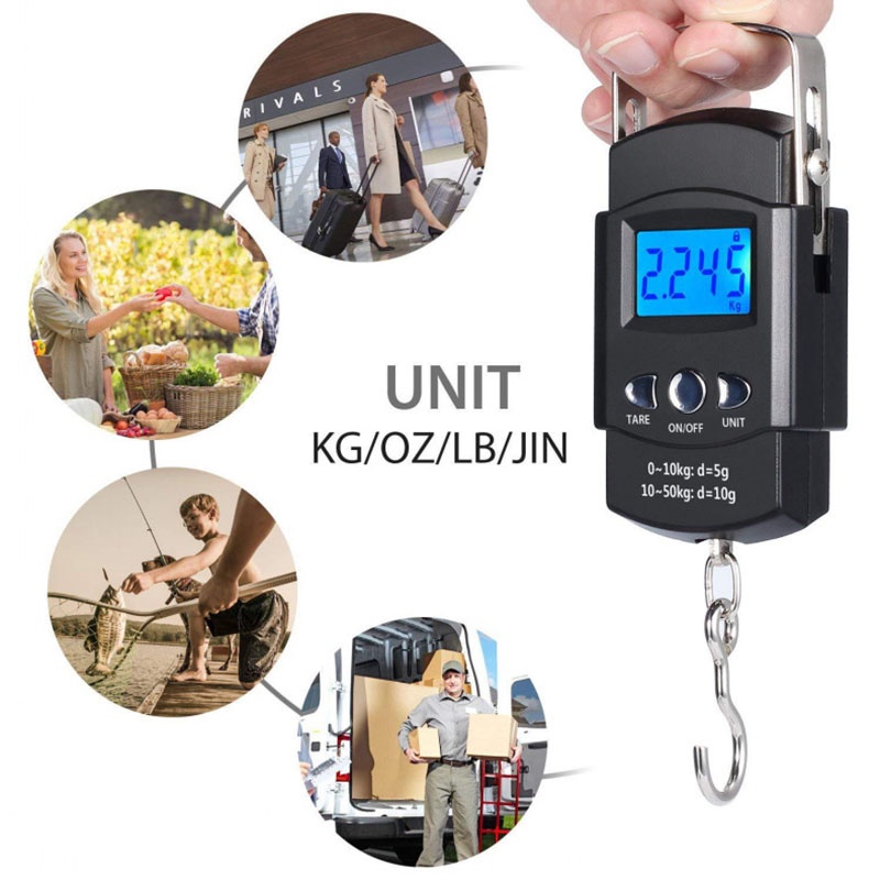 50KG/10g Mini Electronic Portable Scale Travel Luggage Weighing ...