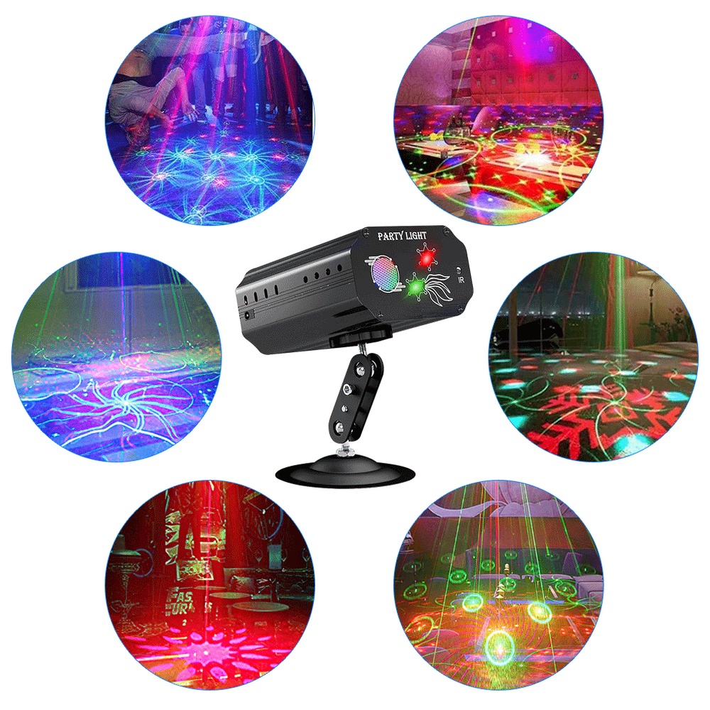 Mini Laser Projector DJ Disco Light Stage LaserNight Light projection ...