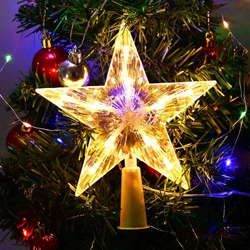 Christmas Tree Topper Star Decoration With Lights Home Living Christmas ...