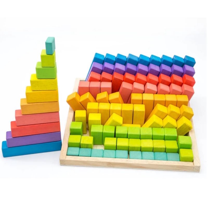 Safe - smart - creative wooden toys - 100-piece block puzzle for ...