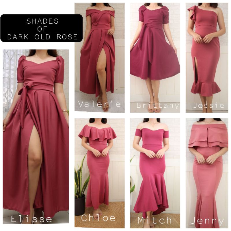 Old rose store color cocktail dress