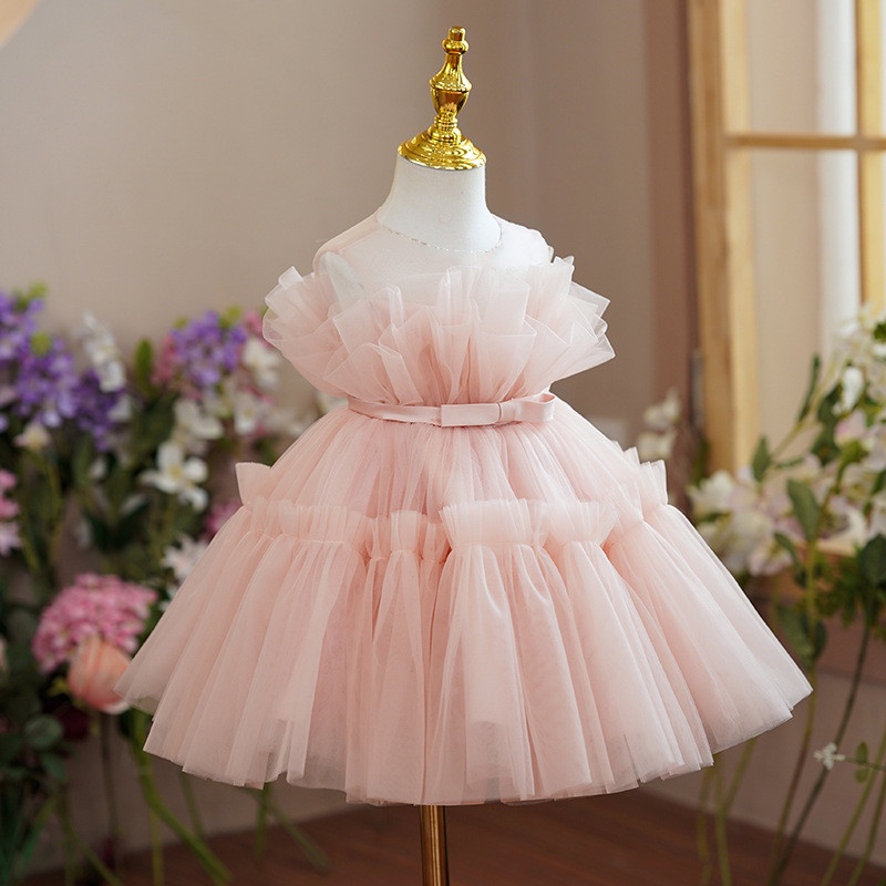 Baby Girls Birthday Dresses 2022 New Sleeveless Cute Kids Wedding
