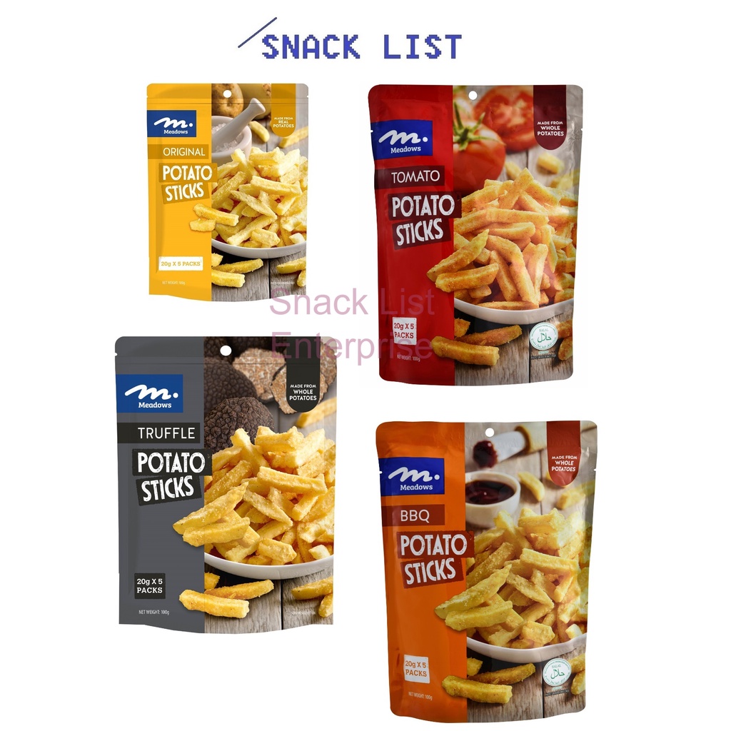 Meadows Potato Sticks 100g Snack / BBQ / Tomato / Truffle Shopee Philippines