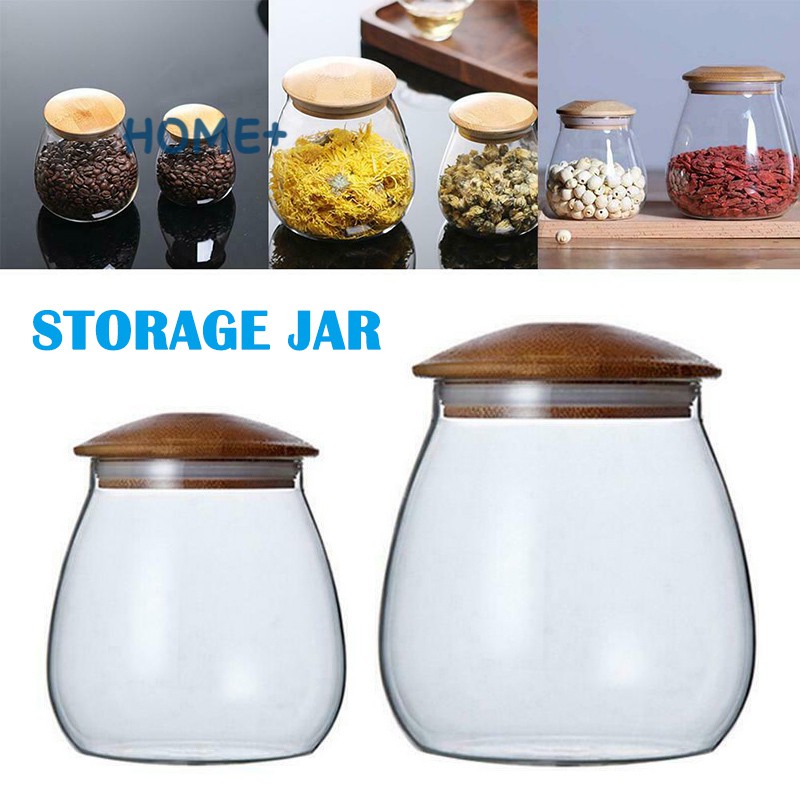 800ml/400ml Preserve Jars Glass Food Airtight Kitchen Glass Storage ...