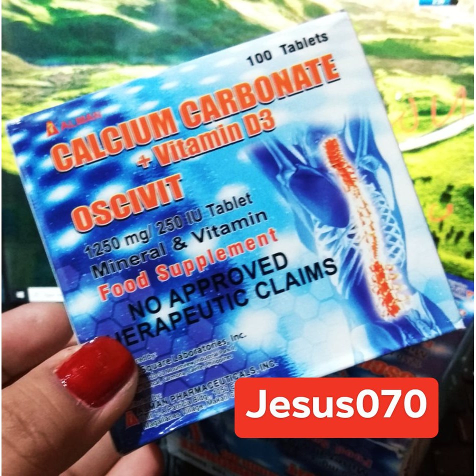 OSCIVIT Calcium Carbonate + Vitamin D3 1,250 mg/250 IU Tablet