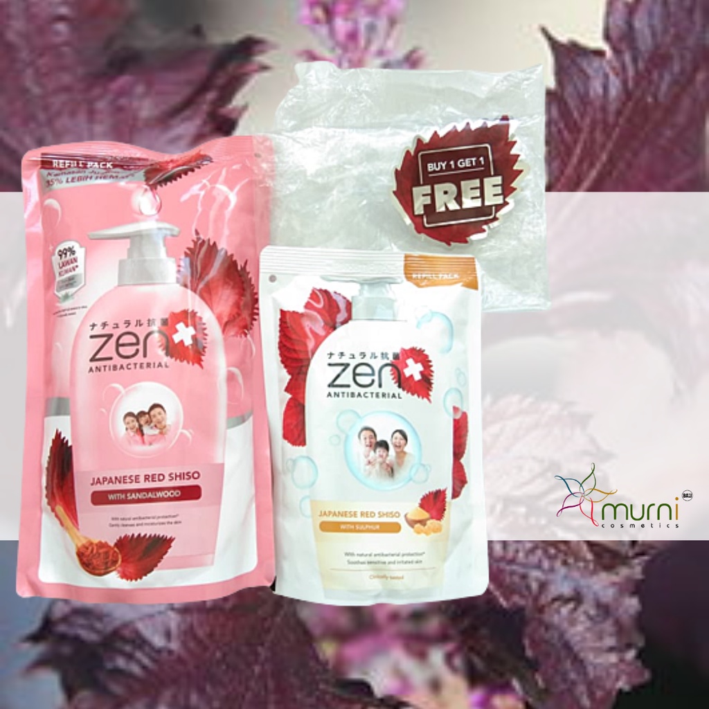 Zen ANTIBACTERIAL BODY WASH REFF 900ML SANDALWOOD (FREE 400ML) Shopee
