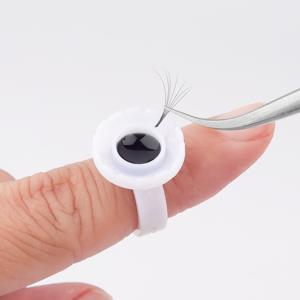 Genielash 50pcs/100pcs Eyelash Extension Glue Holder Updated Flowering ...