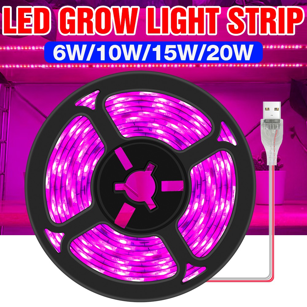 LED Full Spectrum Lamp USB 5V Grow Light Strip Led Plants Lamp 0.5m 1m ...