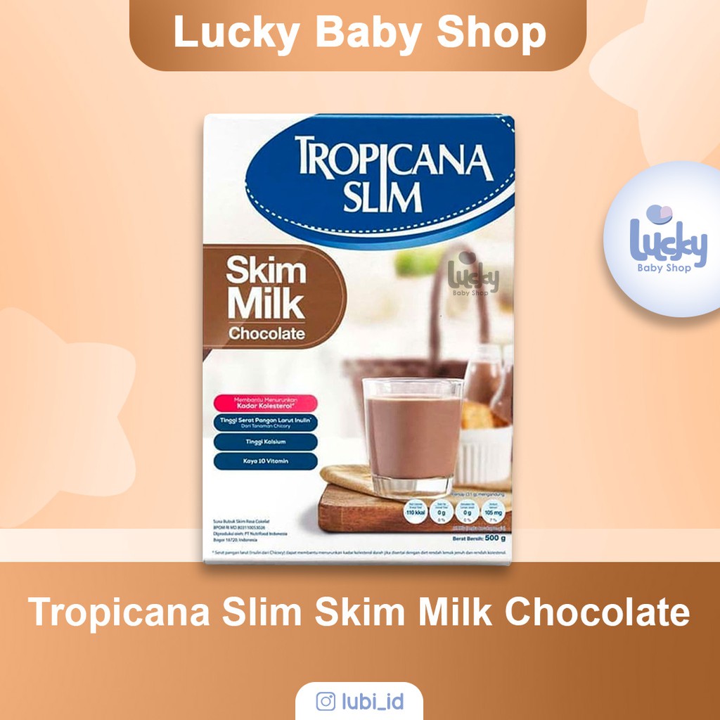 TROPICANA SLIM SKIM MILK FIBER CHOHOLATE 500 Gr | Shopee Philippines
