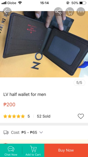 Lv half wallet for men 60223