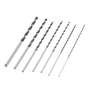 7pc X Long Wood Drill Bit Set 4mm 5mm 6mm 7mm 8mm 10mm 12mm x 300mm ...