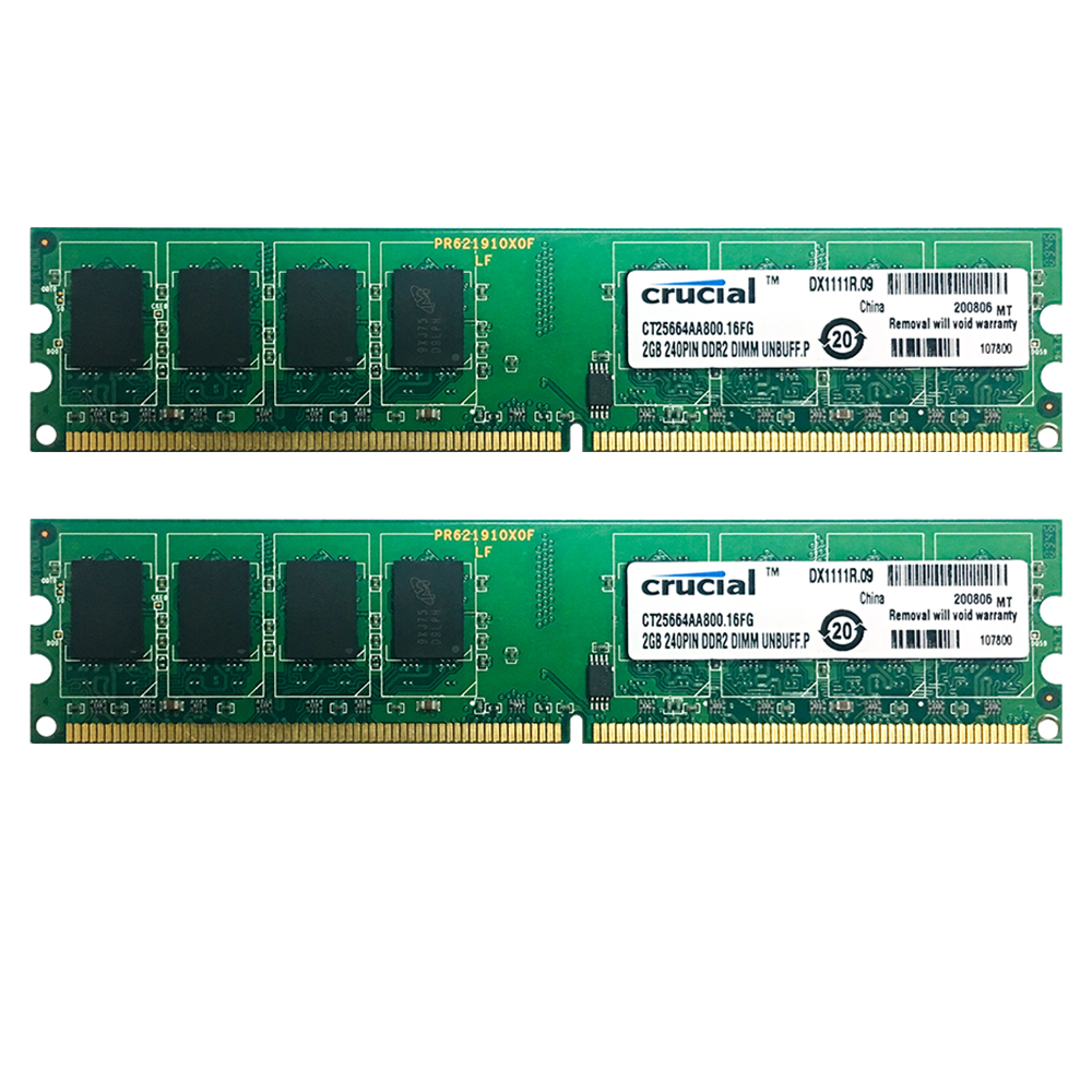 ☆NEW Stock Crucial 2GB 4GB 8GB 667/800/1333/1600/2133/2400MHz DDR4 DDR3  DDR2 PC3 PC2 PC4 PC RAM Desktop DIMM Memory AD48