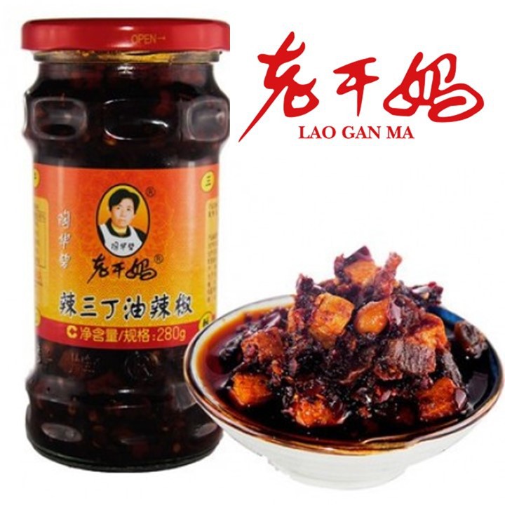 (EXP 12/7/24)【老干妈 辣三丁油辣椒】LaoGanMa Chili Sauce with Peanut, Beancurd ...