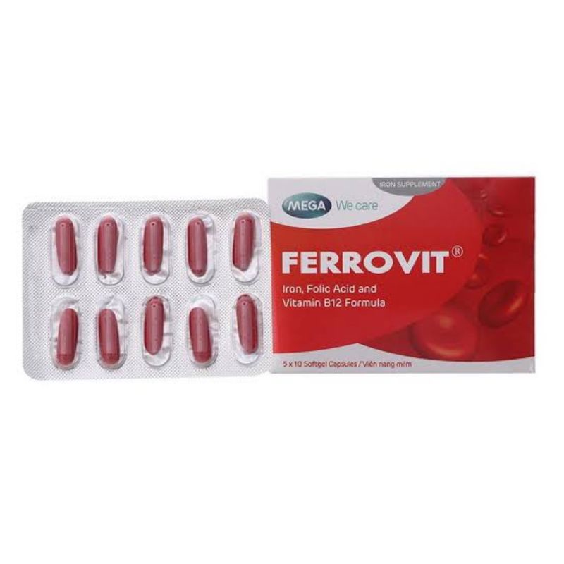 Iron Ferrous Fumarate + Folic Acid + Vit. B12 50 softgel caps with