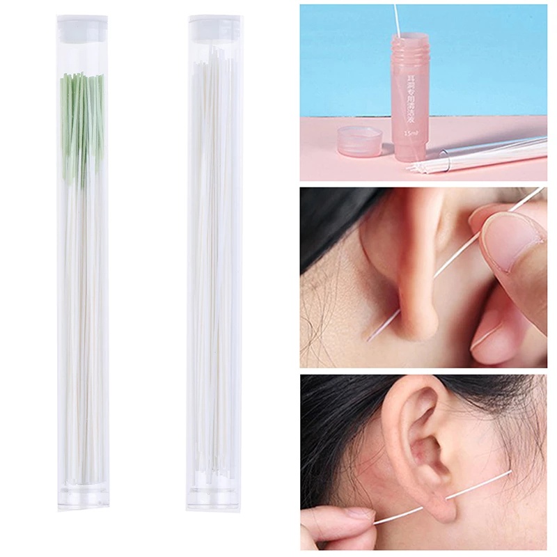 60 Pieces Ear Hole Floss Earrings Hole Cleaner / Disposable Piercing