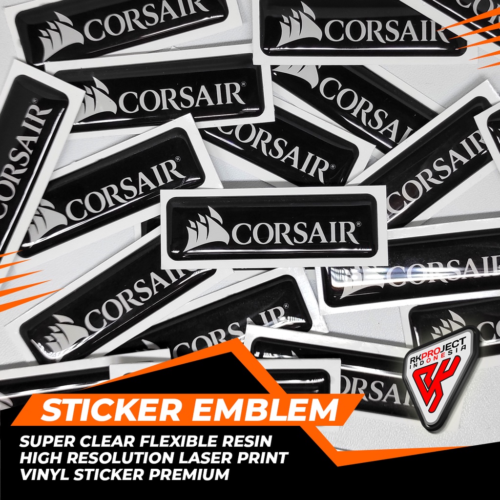 Corsair Flexible Resin Emblem Embossed Sticker | Shopee Philippines