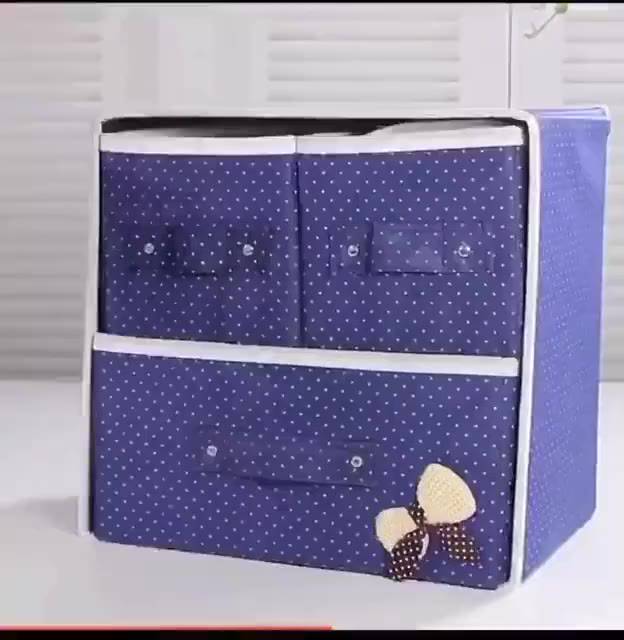 GOYQ 3 in 1 Foldable Drawer Bra Storage Box Cases for Clothes Bra ...