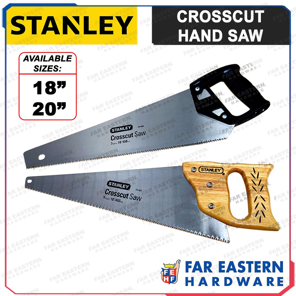 STANLEY Crosscut Hand Saw Luctador PVC Wooden Handle 18" 20" STHT
