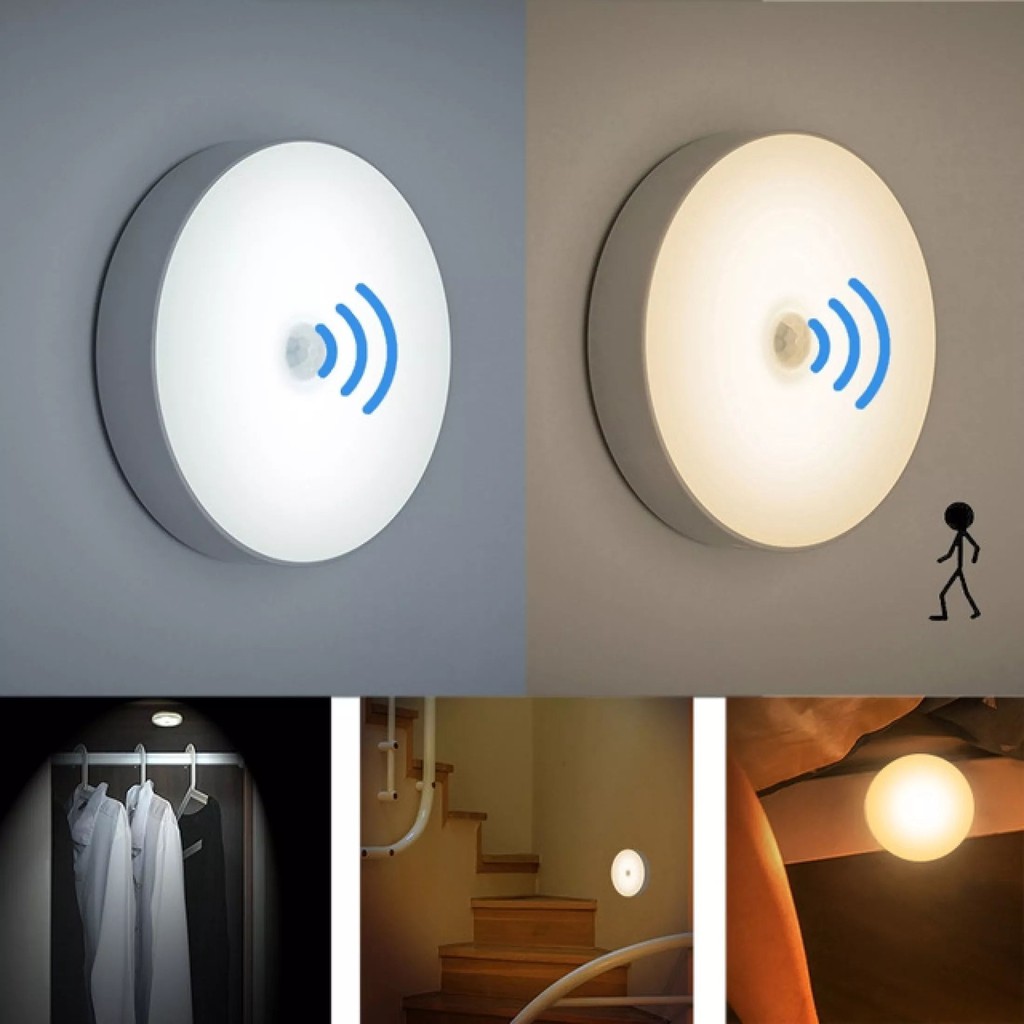 USB Rechargeable Wall Light Led Wireless Motion Sensor Night Light ...